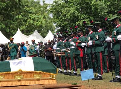 Flags at half-mast at military cemetery as guards of honour perform 21-Gun salute for late COAS Attahiru