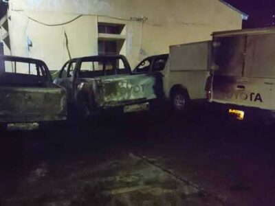 Six Vehicles Razed As Hoodlums Attack INEC Enugu Office