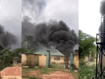 Gunmen set fire to newly completed INEC office in Imo
