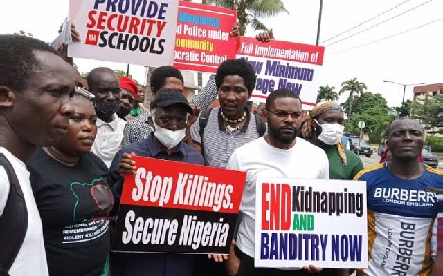 Falana, Falz join CSOs to protest insecurity, unemployment