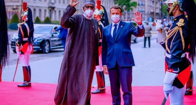 Buhari, Macron Pledge To Fight Insecurity Bedeviling Nigeria, Lake Chad Basin