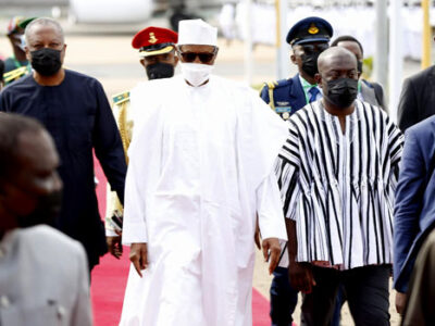 Buhari arrives in Ghana for ECOWAS Summit