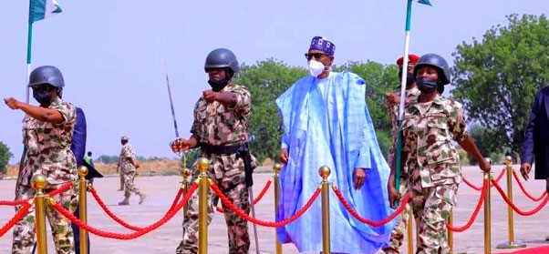 Buhari Visits Borno, Addresses Troops Fighting Insurgency