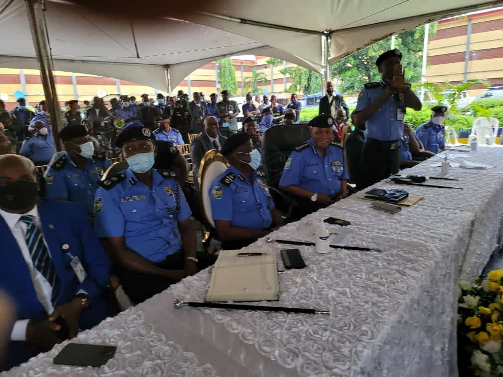IGP Baba lectures officers and men despite heavy rain in Lagos 