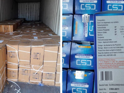 NDLEA intercepts 100,000 bottles of codeine syrup at Onne Port