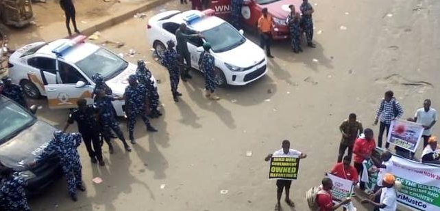 [JUST IN] PHOTOS: Protest holds in Oyo, Ondo