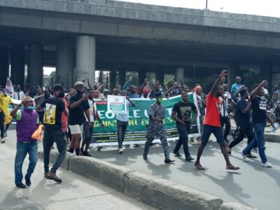 BREAKING: June 12 protesters arrive Gani Fawehinmi Park in Lagos