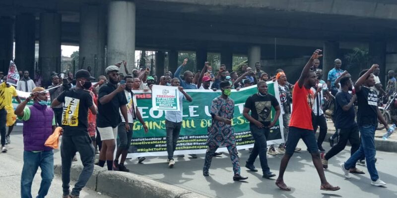 BREAKING: June 12 protesters arrive Gani Fawehinmi Park in Lagos