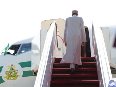 President Buhari off to London for medical follow-up