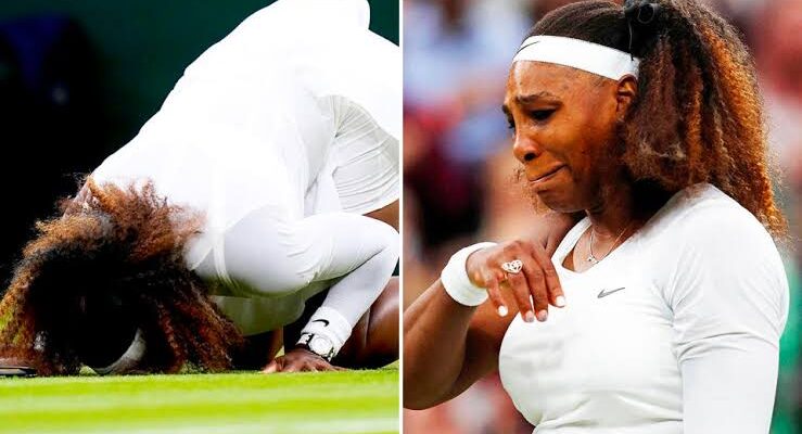 Serena Williams retires in tears from Wimbledon