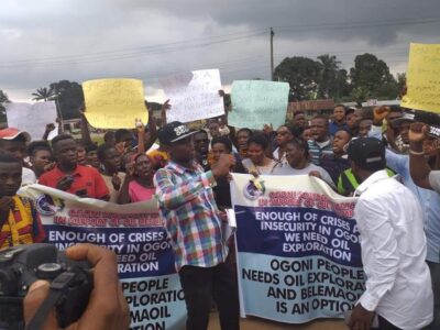 Ogoni youths shut down East-West road in protest