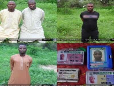 JUST IN: Boko Haram/ISWAP releases pictures of abducted soldiers, Yobe protocol officers