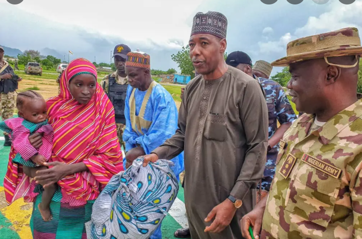 Governor Zulum receives another Chibok Schoolgirl in Gwoza