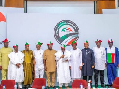 PDP Governors meet in Abuja, ask Secondus to resign