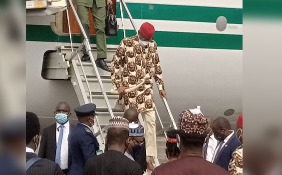 JUST IN: Buhari arrives Imo for commissioning of projects