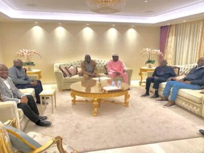 Senators Abiru, Bamidele, Yayi, Others visit Asiwaju Tinubu in London