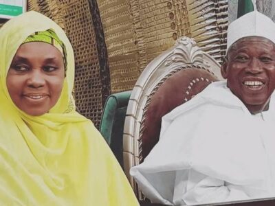 BREAKING: EFCC invites Governor Ganduje’s wife over bribery, land fraud reported by son