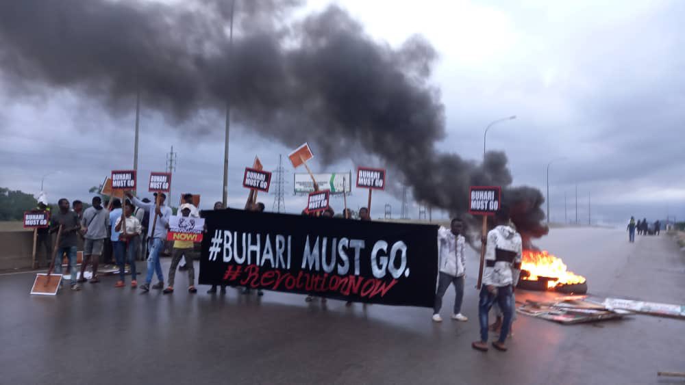 BREAKING: Police disperse 'Buhari-must-go' protesters in Abuja