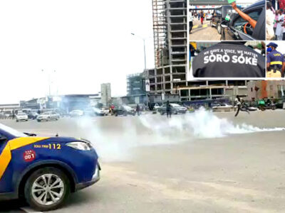 #EndSARS memorial protest gets rowdy as police fire teargas