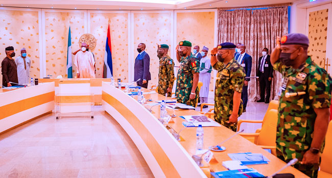 Buhari presides over security meeting in Aso Rock