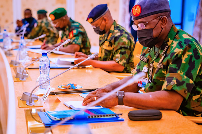Buhari presides over security meeting in Aso Rock