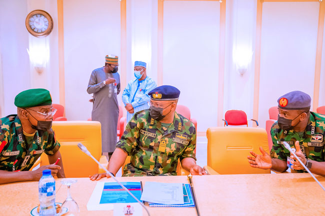Buhari presides over security meeting in Aso Rock