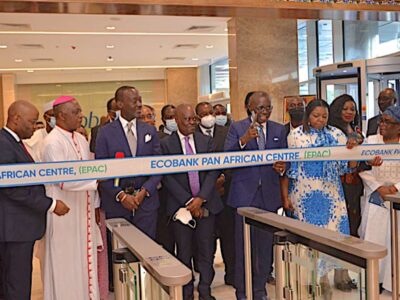 Lagos State Governor unveils Ecobank Pan African Centre, lauds bank’s smart building initiative