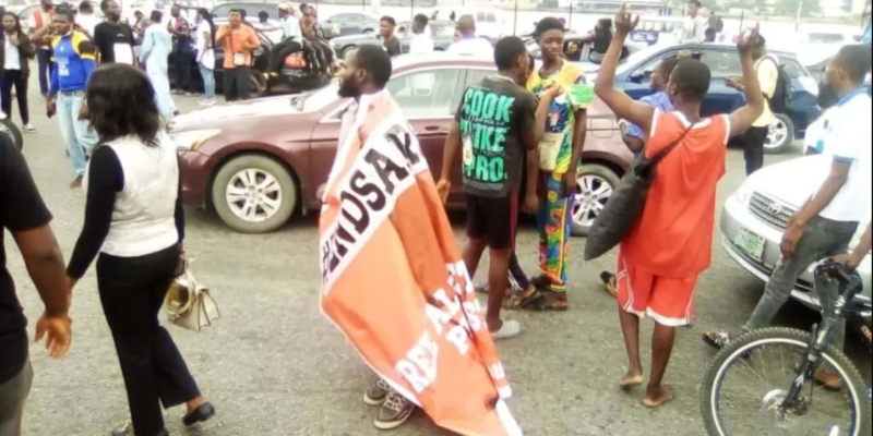 #EndSARS: Sunday Igboho followers joins protest in Oyo