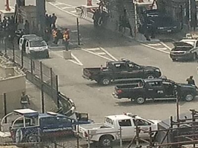 JUST IN: Security operatives take over Lekki Tollgate ahead of #EndSARS memorial procession