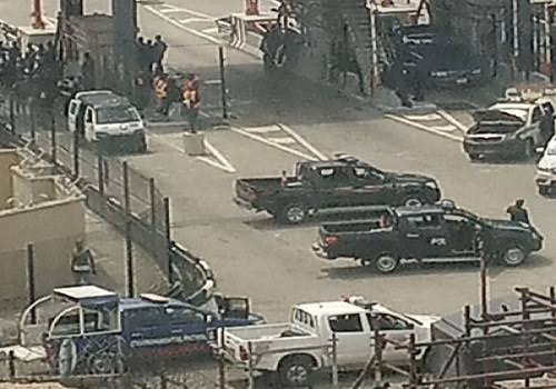 JUST IN: Security operatives take over Lekki Tollgate ahead of #EndSARS memorial procession