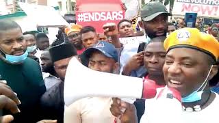 JUST IN: Sowore, Adeyanju lead Abuja #EndSARS anniversary protest