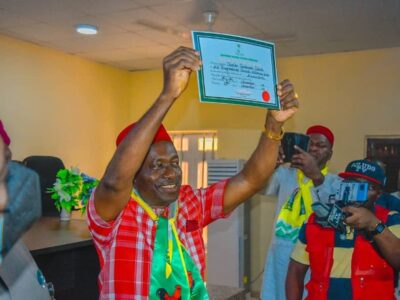 INEC presents Certificate of Return to Soludo, Deputy