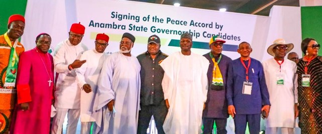 Anambra Governorship candidates sign peace accord