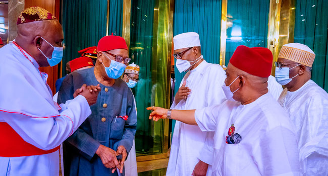 I will consider demand for Nnamdi Kanu’s release — Buhari to Igbo leaders