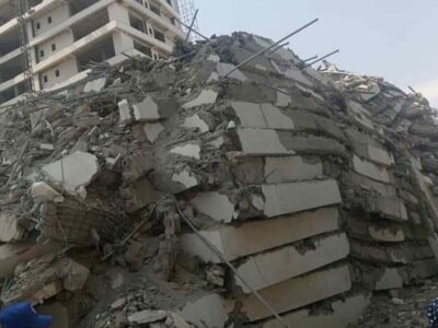 Several trapped as 21-storey building collapses in Ikoyi, Lagos