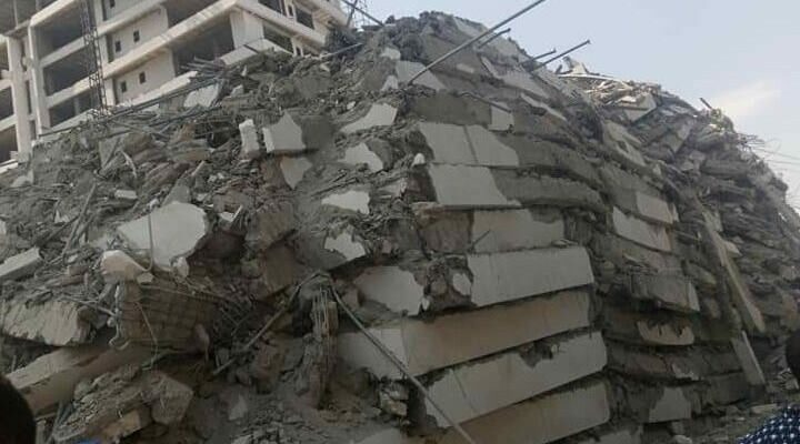 Several trapped as 21-storey building collapses in Ikoyi, Lagos