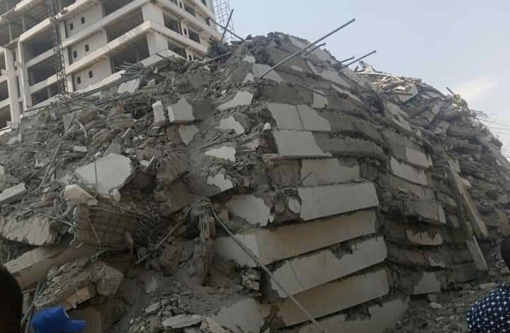Several trapped as 21-storey building collapses in Ikoyi, Lagos