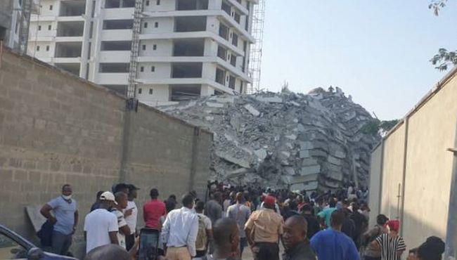 BREAKING: IGP arrives scene of Ikoyi collapsed building