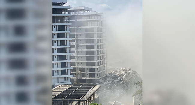 Several trapped as 21-storey building collapses in Ikoyi, Lagos