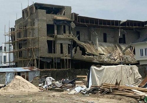 Another Lagos building caves in
