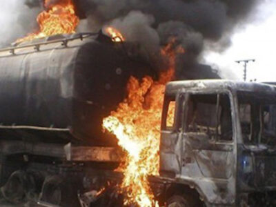 Five burnt to death as tanker explodes on Lagos-Ibadan Expressway