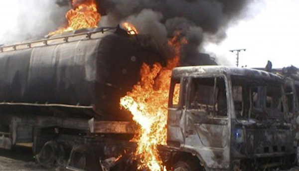 Five burnt to death as tanker explodes on Lagos-Ibadan Expressway