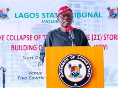 Ikoyi Building Collapse: Sanwo-Olu declares 3 days mourning, flags to fly at half-mast