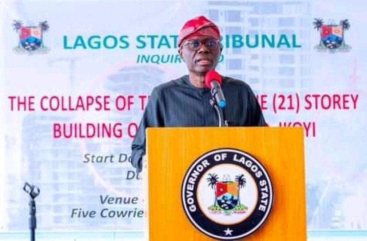 Ikoyi Building Collapse: Sanwo-Olu declares 3 days mourning, flags to fly at half-mast