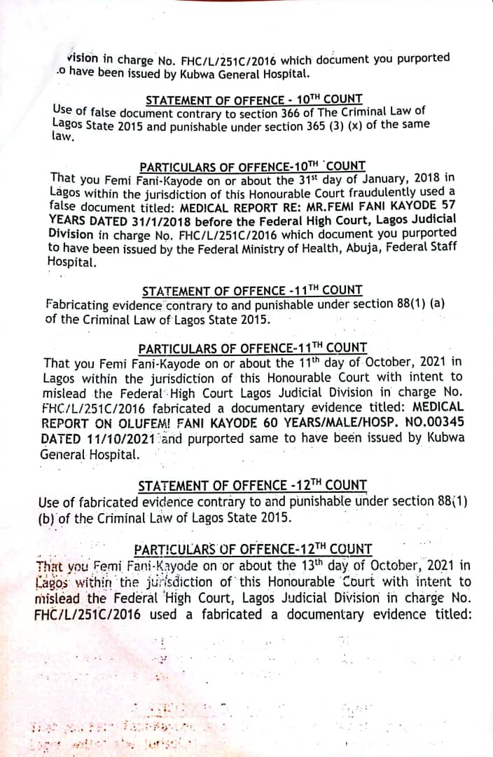 JUST IN: EFCC drags Fani-Kayode to court over alleged forged medical report, arraignment stalled