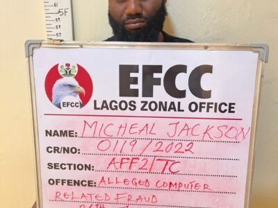EFCC arrests suspected internet fraudster in Lagos