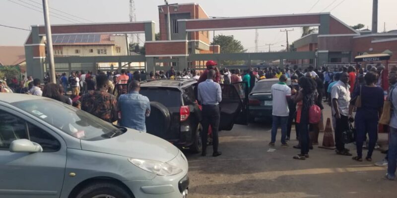 BREAKING: Magodo residents protest presence of over 50 policemen