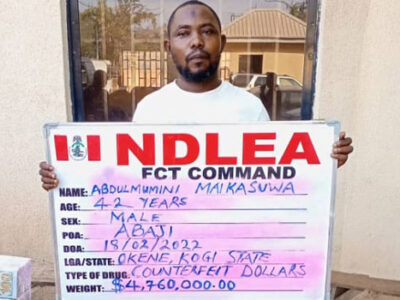 NDLEA intercepts fake $4.7m cash in Abuja