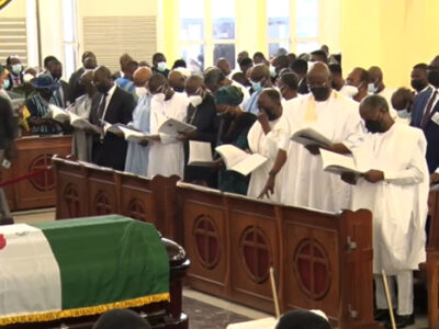 Osinbajo, Gowon, others attend Shonekan’s funeral in Lagos