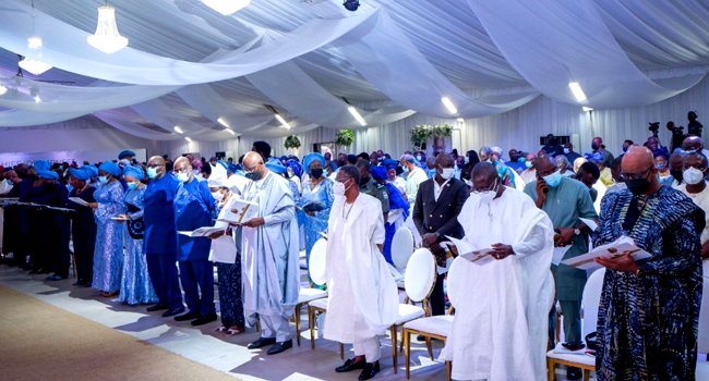 Osinbajo, Gowon, others attend Shonekan’s funeral in Lagos